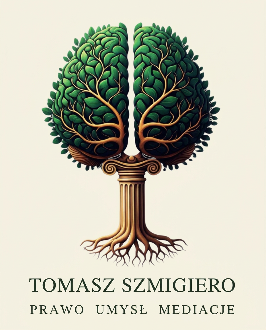 Kancelaria Tomasz Szmigiero — drzewo w kształcie mózgu na jońskiej kolumnie